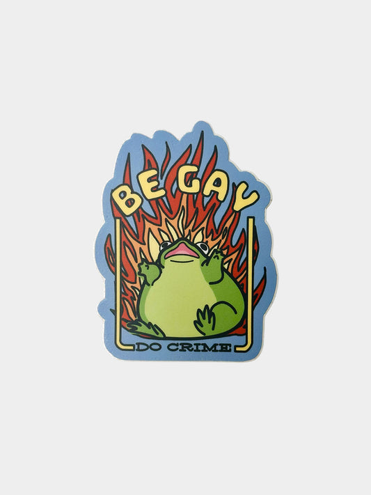 Be Gay Frog Sticker