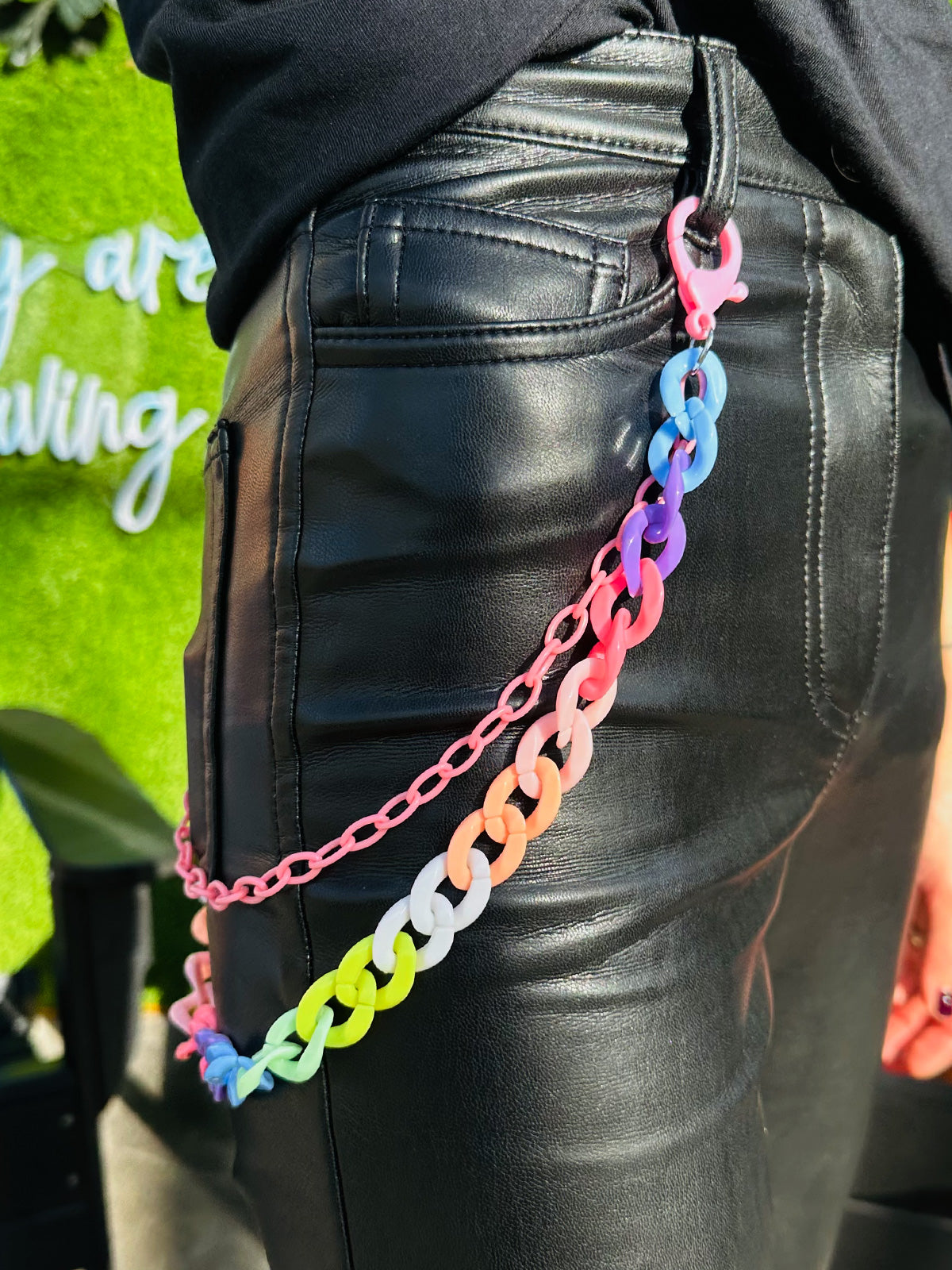 Rainbow Chain Belt or Choker
